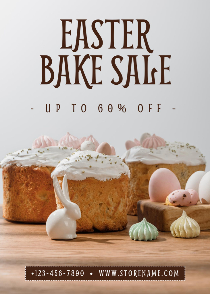 Designvorlage Easter Bake Sale Announcement für Flayer
