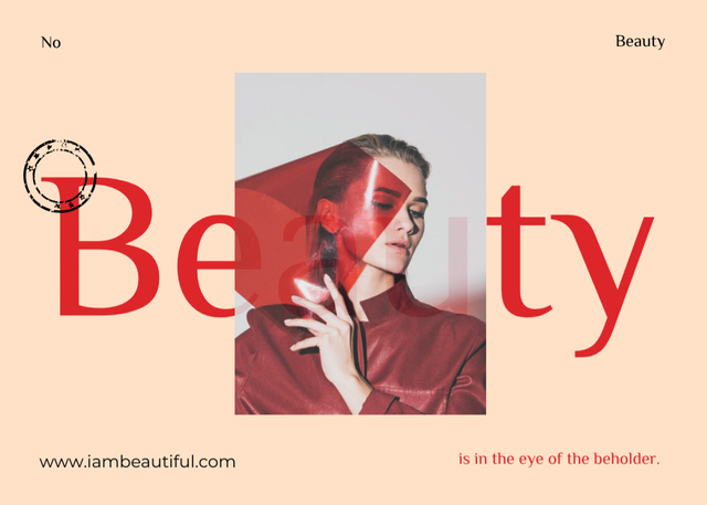 Contemporary Beauty Make Up Offer Postcard 5x7in Tasarım Şablonu