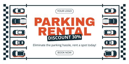 Rent Parking Space with Discount Today Twitter Design Template