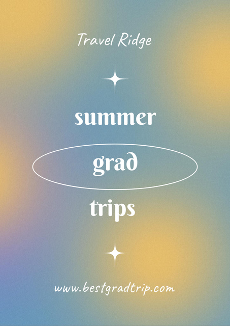 Summer Graduation Trips Ad Flyer A4 Design Template