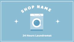 Laundry Service Offer on Blue
