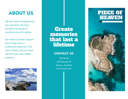 Travel Offer to Paradise Islands Brochure 8.5x11in Design Template