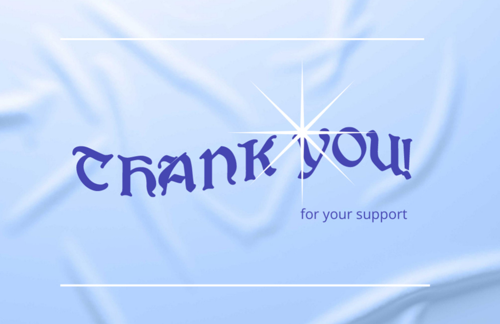 Thanks for Your Support Quote Thank You Card 5.5x8.5inデザインテンプレート