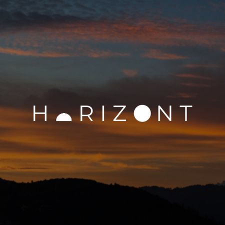 Beautiful Company Emblem with Horizon Logo Design Template