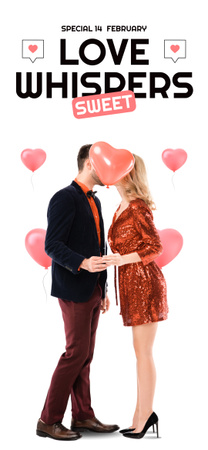 Comemoração do Dia dos Namorados dos Namorados Snapchat Moment Filter Modelo de Design