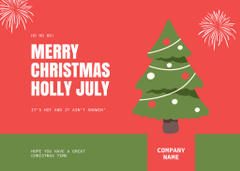 Holly July Celebration Ad on Red