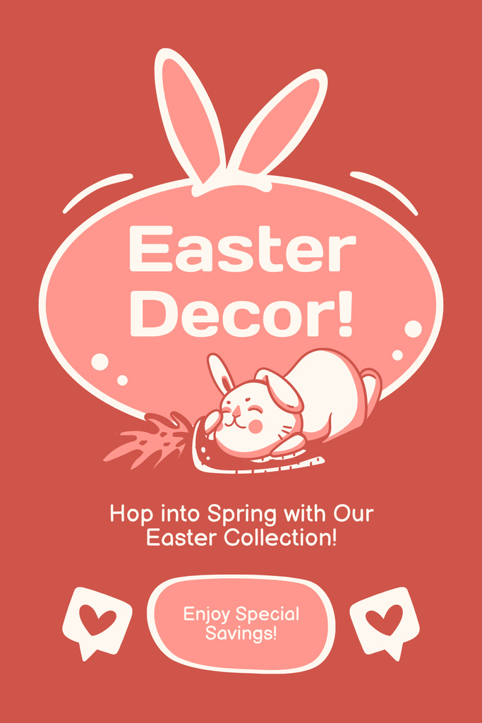 Ontwerpsjabloon van Pinterest van Easter Decor Special Offer