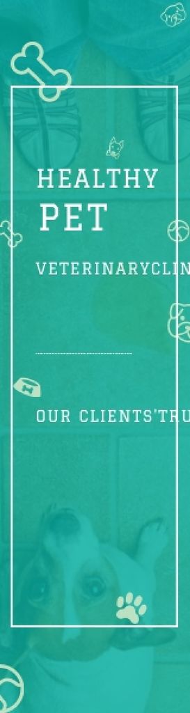 Healthy pet veterinary clinic Skyscraper tervezősablon