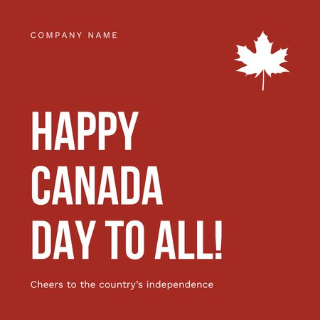 Ontwerpsjabloon van Instagram van Canada Day Celebration Announcement