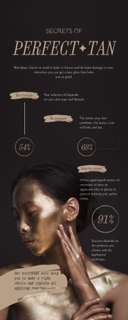 Designvorlage Tanning Service Ad für Infographic