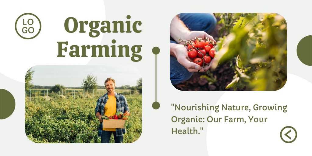 Ontwerpsjabloon van Twitter van Organic Farm Food Offer
