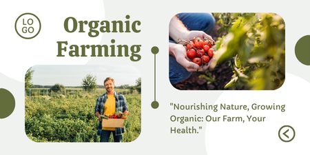 Organic Farm Food Offer Twitter Design Template