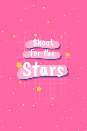 Inspirational Phrase with Stars Pinterest Design Template