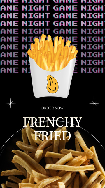 Plantilla de diseño de French Fries in Box TikTok Video 