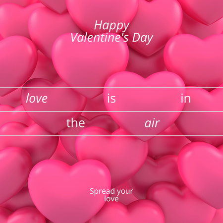 Любовь витает в воздухе в День святого Валентина Instagram – шаблон для дизайна