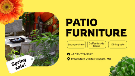 Istuimet ja pöydät patiolle myyntitarjous Full HD video Design Template