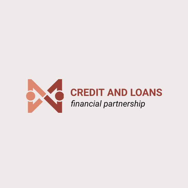 Financial Company Emblem on White Logo 1080x1080px Design Template