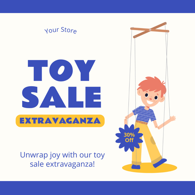 Sale Toys with Puppet Doll Instagram AD – шаблон для дизайну