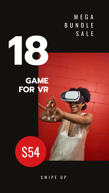 Designvorlage Virtual Games Club Promo für Instagram Story