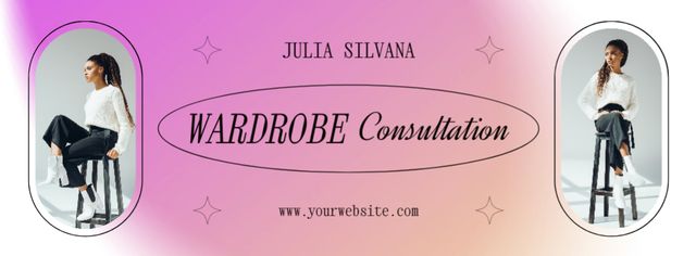 Stylish Wardrobe Consultation Facebook cover – шаблон для дизайну