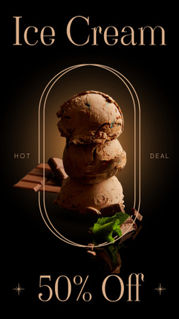 Platilla de diseño Yummy Ice Cream Ad Instagram Story