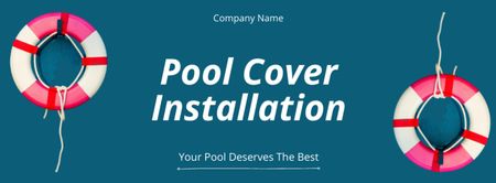 Platilla de diseño Service of Pool Cover Installation Facebook cover