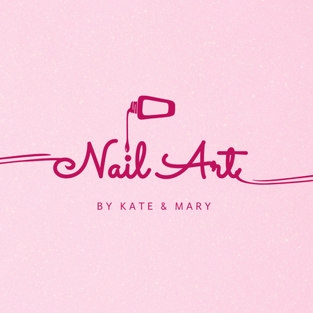 Salon Services Offer with Nail Polish Logo – шаблон для дизайна