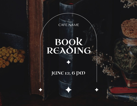 Books Reading Event Announcement Flyer 8.5x11in Horizontal Design Template