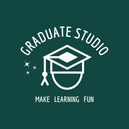 Diplomás stúdió logótervezés Logo tervezősablon