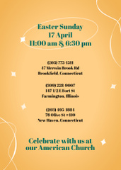 Easter Celebration Announcement in American Church
