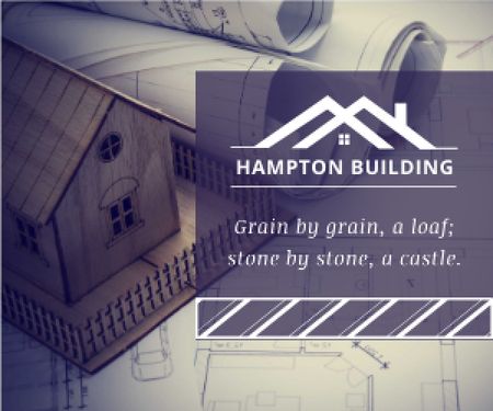 Hampton building poster Medium Rectangle Modelo de Design