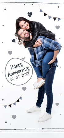 Platilla de diseño Cheerful Couple in Love Snapchat Moment Filter