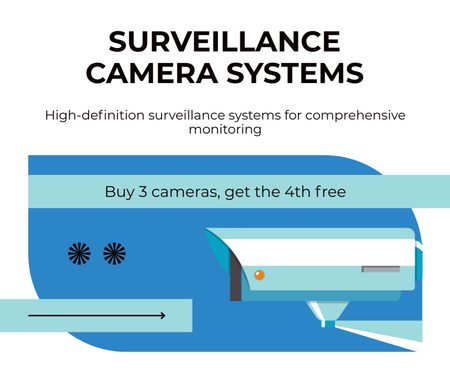 Platilla de diseño Comprehensive Monitoring Cameras Facebook