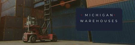 Michigan warehouses Ad Email header Šablona návrhu