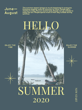 Hello Summer Poster US Design Template
