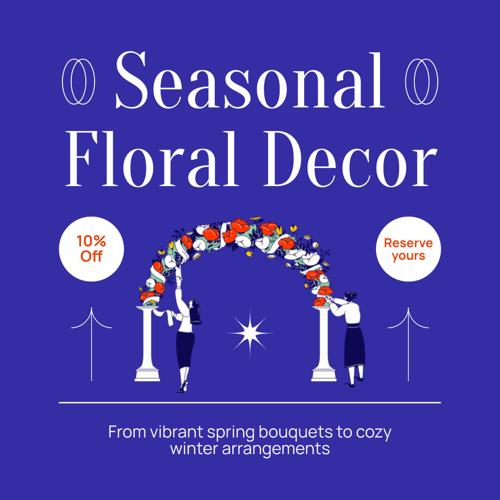 Discount on Arches from Seasonal Flowers Instagram – шаблон для дизайну
