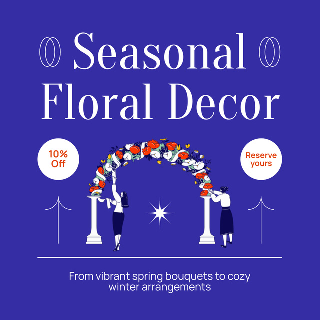 Modèle de visuel Discount on Arches from Seasonal Flowers - Instagram