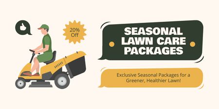 Seasonal Lawn Care Twitter Design Template