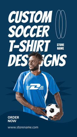 Designvorlage Verkauf von Fußball-T-Shirts für Instagram Story