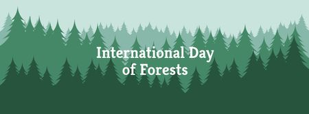 Forest Day Announcement Facebook coverデザインテンプレート