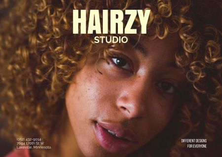Hair Salon Services Offer Poster B2 Horizontal Design Template