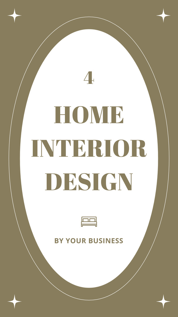 Home Interior Design Green Simple Mobile Presentation tervezősablon
