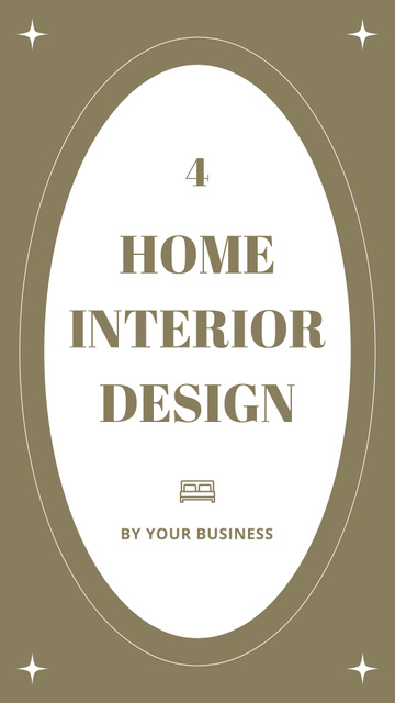 Ontwerpsjabloon van Mobile Presentation van Home Interior Design Green Simple