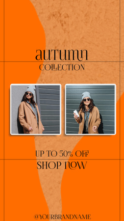 Ontwerpsjabloon van Instagram Story van Autumn Collection Clothing Sale Ad 