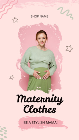Plantilla de diseño de Oferta de ropa de maternidad casual y elegante Instagram Video Story 