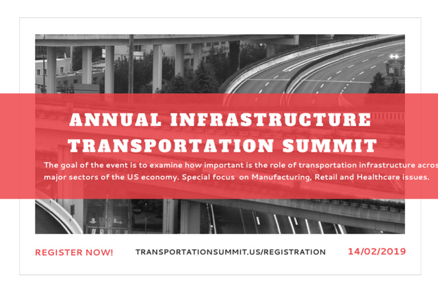 Designvorlage Annual infrastructure transportation summit für Gift Certificate