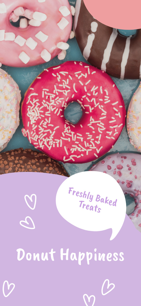 Designvorlage Offer of Fluffy Baked Treats from Doughnut Shop für Snapchat Geofilter