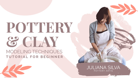 Pottery Tutorial for Beginners Youtube Thumbnail Design Template