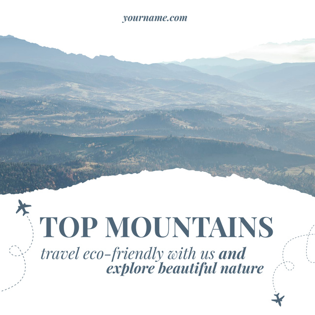 Inspiration for Mountains Travel Instagram Šablona návrhu