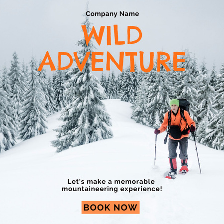 Wild Memorable Adventure  Instagram AD – шаблон для дизайну